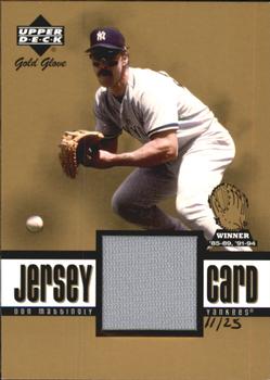 2001 Upper Deck Gold Glove - Game Jersey Gold #GG-DM Don Mattingly  Front