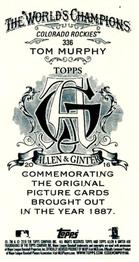 2016 Topps Allen & Ginter - Mini A & G Back #336 Tom Murphy Back
