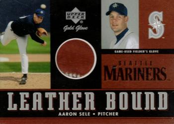 2001 Upper Deck Gold Glove - Leather Bound #LB-AS Aaron Sele  Front