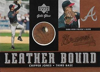 2001 Upper Deck Gold Glove - Leather Bound #LB-CJ Chipper Jones  Front