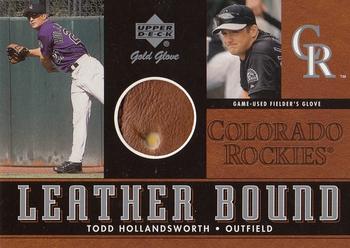 2001 Upper Deck Gold Glove - Leather Bound #LB-THo Todd Hollandsworth  Front