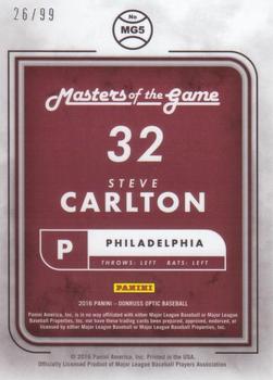 2016 Donruss Optic - Masters of the Game Red #MG5 Steve Carlton Back