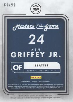 2016 Donruss Optic - Masters of the Game Red #MG9 Ken Griffey Jr. Back