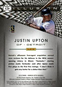 2016 Donruss Optic - Illusion #I-14 Justin Upton Back