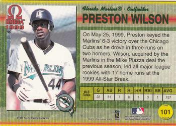 1999 Pacific Omega #101 Preston Wilson Back