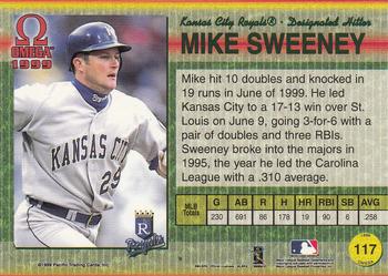 1999 Pacific Omega #117 Mike Sweeney Back