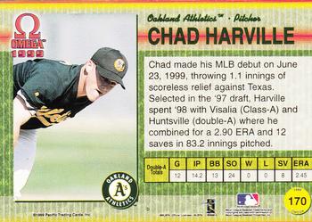 1999 Pacific Omega #170 Chad Harville Back