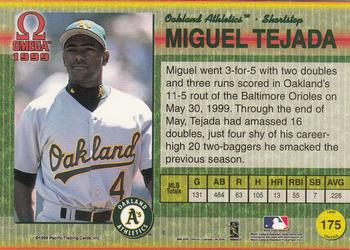 1999 Pacific Omega #175 Miguel Tejada Back