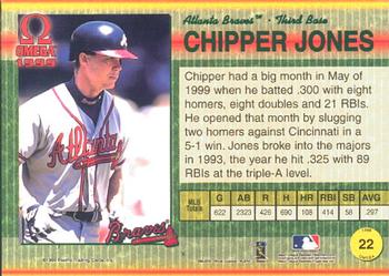 1999 Pacific Omega #22 Chipper Jones Back