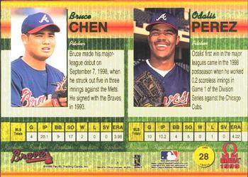 1999 Pacific Omega #28 Bruce Chen / Odalis Perez Back