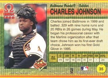 1999 Pacific Omega #35 Charles Johnson Back