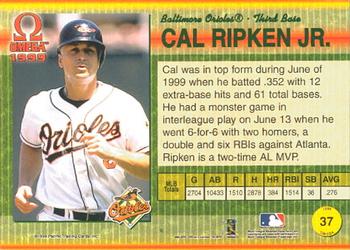 1999 Pacific Omega #37 Cal Ripken Jr. Back