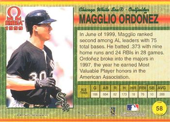 1999 Pacific Omega #58 Magglio Ordonez Back
