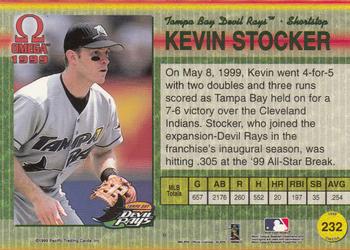 1999 Pacific Omega #232 Kevin Stocker Back