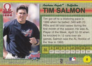 1999 Pacific Omega #8 Tim Salmon Back