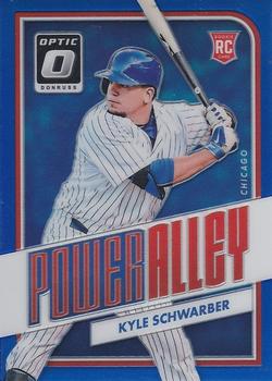 2016 Donruss Optic - Power Alley Blue #PA8 Kyle Schwarber Front