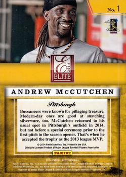 2014 Donruss - Elite Series #1 Andrew McCutchen Back