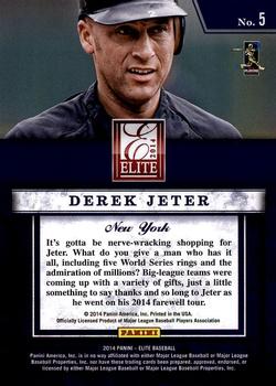 2014 Donruss - Elite Series #5 Derek Jeter Back