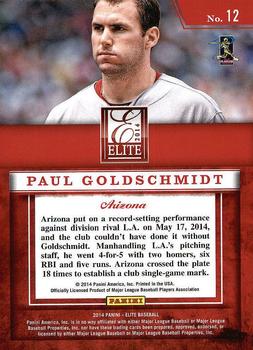 2014 Donruss - Elite Series #12 Paul Goldschmidt Back