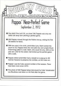 1999 Budweiser Wrigley Field Top Ten Moments #NNO Milt Pappas Back