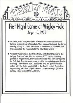1999 Budweiser Wrigley Field Top Ten Moments #NNO First Night Game at Wrigley Field Back