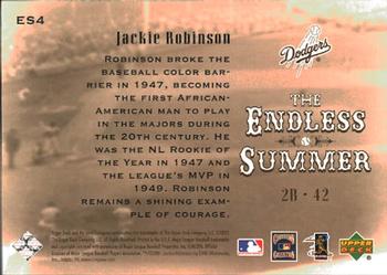 2001 Upper Deck Hall of Famers - Endless Summer #ES4 Jackie Robinson  Back