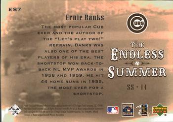 2001 Upper Deck Hall of Famers - Endless Summer #ES7 Ernie Banks  Back