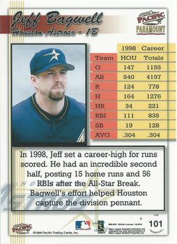 1999 Pacific Paramount #101 Jeff Bagwell Back