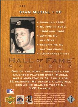 2001 Upper Deck Hall of Famers - Hall of Fame Gallery #G15 Stan Musial  Back