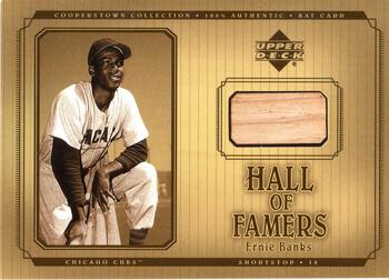 2001 Upper Deck Hall of Famers - Game-Used Bats #B-EB Ernie Banks  Front