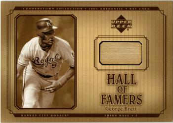 2001 Upper Deck Hall of Famers - Game-Used Bats #B-GB George Brett Front
