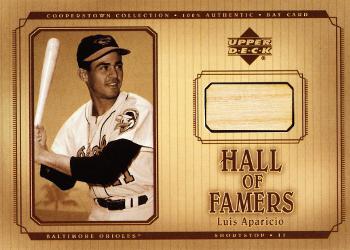 2001 Upper Deck Hall of Famers - Game-Used Bats #B-LA Luis Aparicio  Front