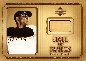 2001 Upper Deck Hall of Famers - Game-Used Bats #B-OC Orlando Cepeda  Front