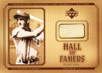 2001 Upper Deck Hall of Famers - Game-Used Bats #B-RK Ralph Kiner  Front