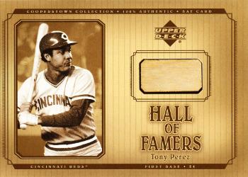 2001 Upper Deck Hall of Famers - Game-Used Bats #B-TP Tony Perez  Front