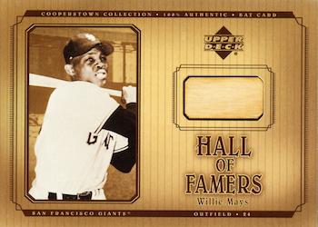 2001 Upper Deck Hall of Famers - Game-Used Bats #B-WM Willie Mays Front