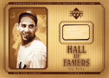 2001 Upper Deck Hall of Famers - Game-Used Bats #B-YB Yogi Berra  Front