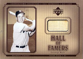 2001 Upper Deck Hall of Famers - Game-Used Bats #B-GK George Kell  Front