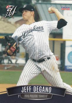 2016 Choice Pulaski Yankees #07 Jeff Degano Front