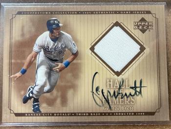 2001 Upper Deck Hall of Famers - Signed Game-Used Jerseys #SJ-GB George Brett  Front