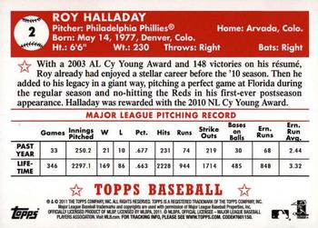2011 Topps - Black Diamond #2 Roy Halladay Back