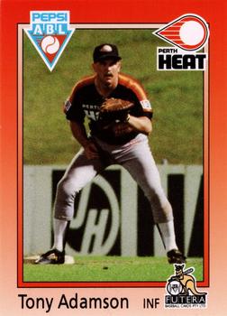 1992 Futera Pepsi ABL Perth Heat #18 Tony Adamson Front