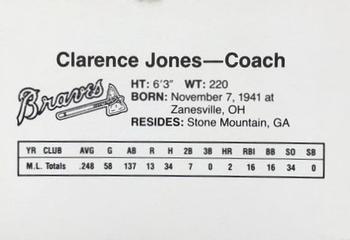 1989 Dubuque Atlanta Braves #NNO Clarence Jones Back