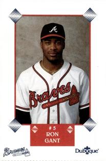 1991 Dubuque Atlanta Braves Perforated #NNO Ron Gant Front