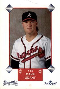 1991 Dubuque Atlanta Braves Perforated #NNO Mark Grant Front