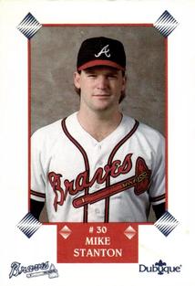 1991 Dubuque Atlanta Braves Perforated #NNO Mike Stanton Front