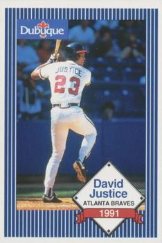1991 Dubuque Atlanta Braves #NNO Dave Justice Front