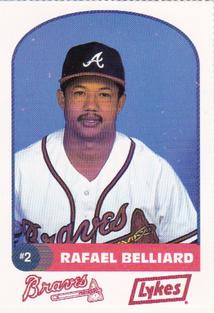 1992 Lykes Atlanta Braves Perforated #NNO Rafael Belliard Front