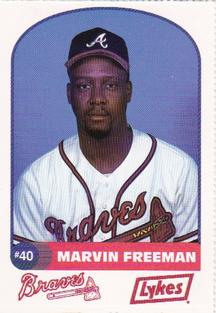 1992 Lykes Atlanta Braves Perforated #NNO Marvin Freeman Front