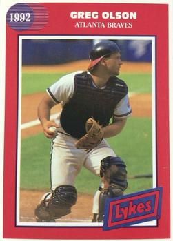 1992 Lykes Atlanta Braves #NNO Greg Olson Front